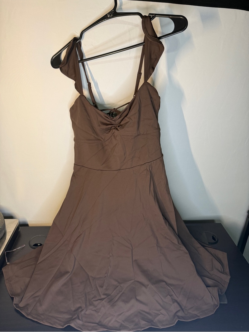 Target Brown Mini Sundress with Sweetheart Neckline